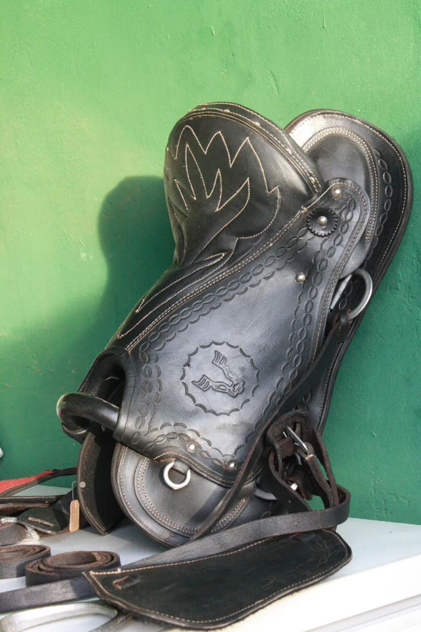 sela austaliana completa de couro legitimo 100% 