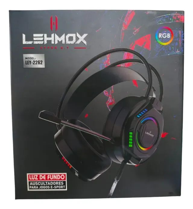 Fone de Ouvido Headset Gamer RGB LEY-2262 USB + P3 Lehmox (Ultima