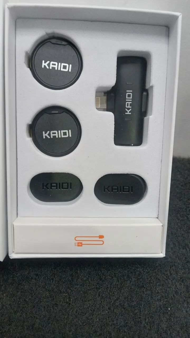 MICROFONE LAPELA DUPLO KAIDI KMF4-A LIGHTNING . * NOVO * - Foto 3