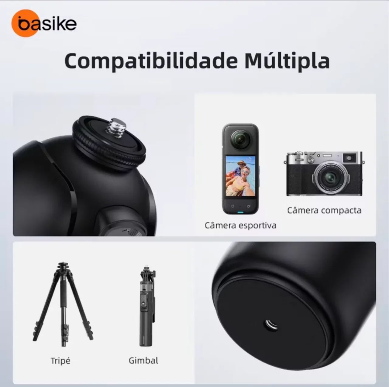 Estabilizador Gimbal Basike 360° ? Rastreamento Inteligente com IA - Foto 3