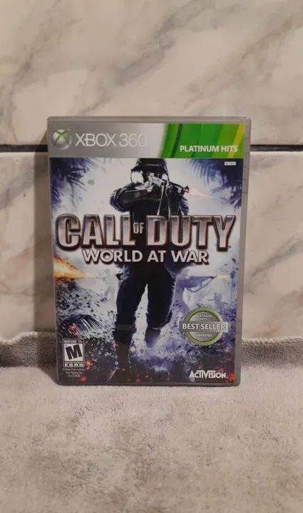 Jogo Original de XBOX 360 - Call Of Duty World At War (Completo Com Manual / Seminovo)