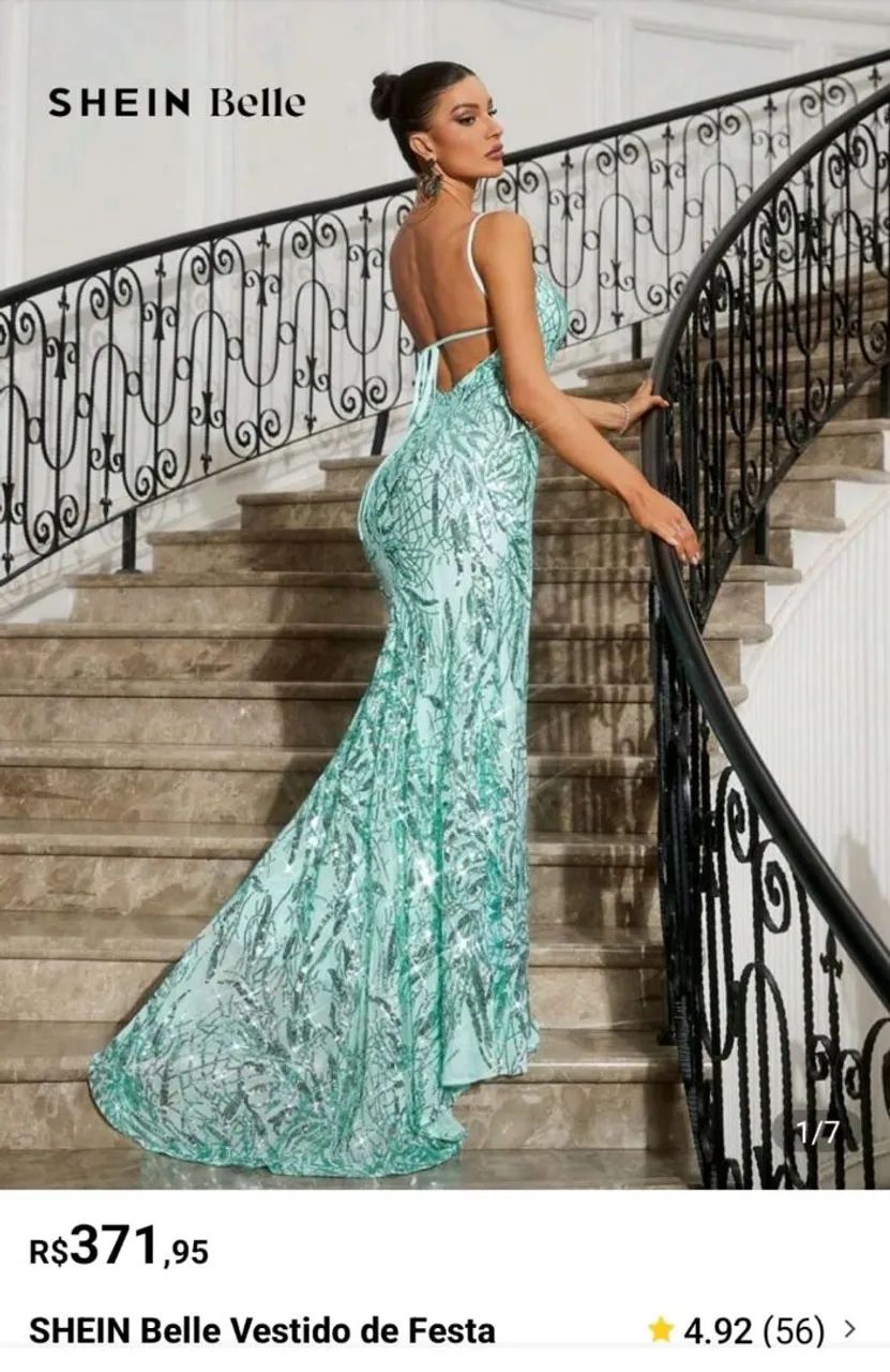 Vestido de Festa Longo Elegante Deslumbrante<br decoding=