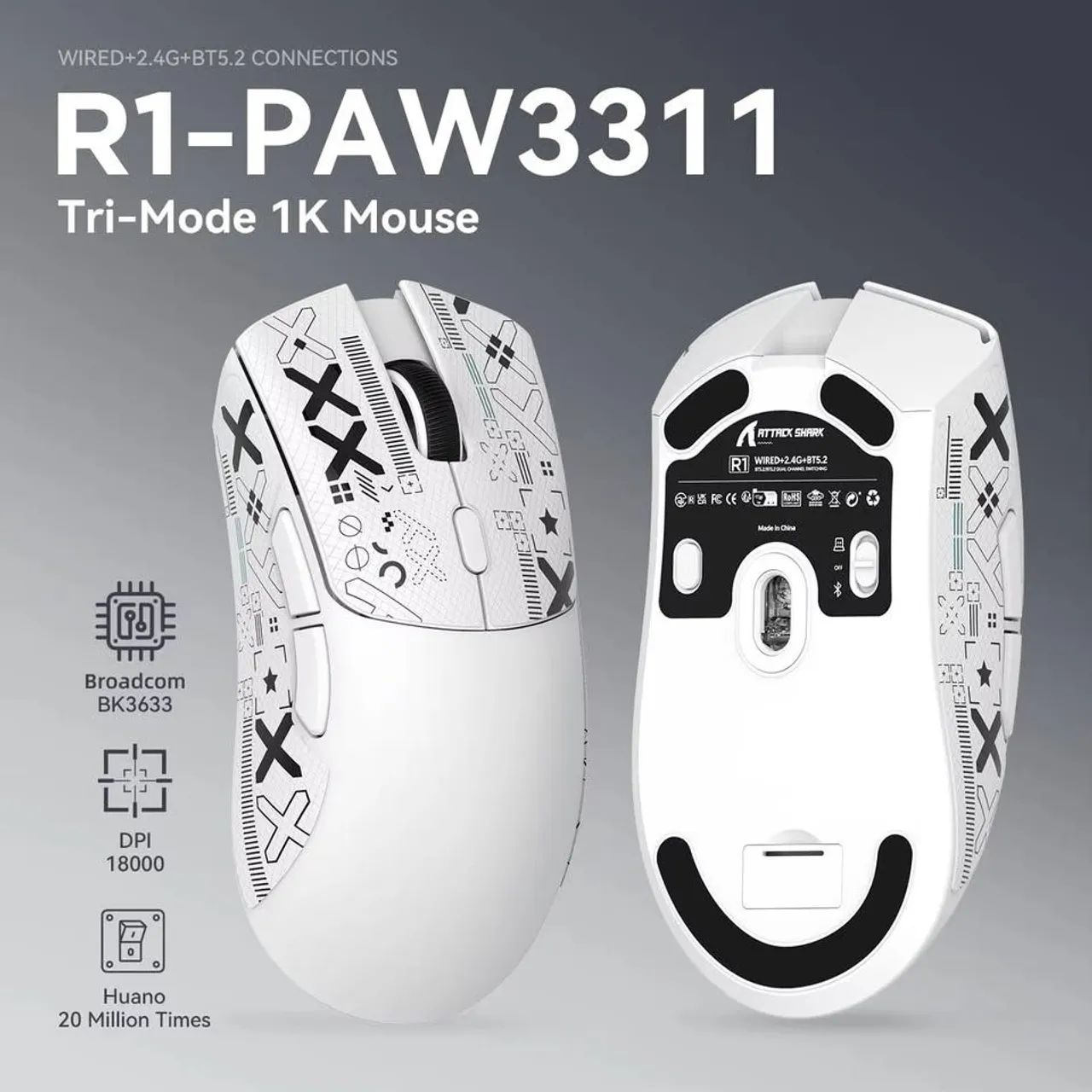 Mouse Attack Shark R1 3311 - Foto 5