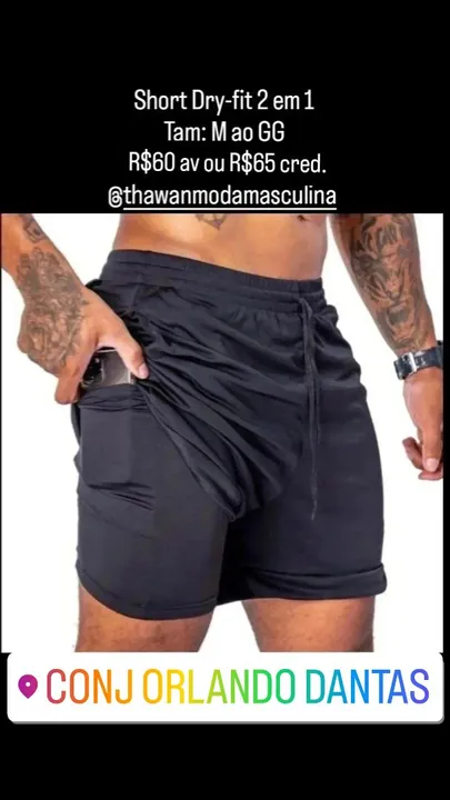 Short Dry-fit 2 em 1 - M ao GG