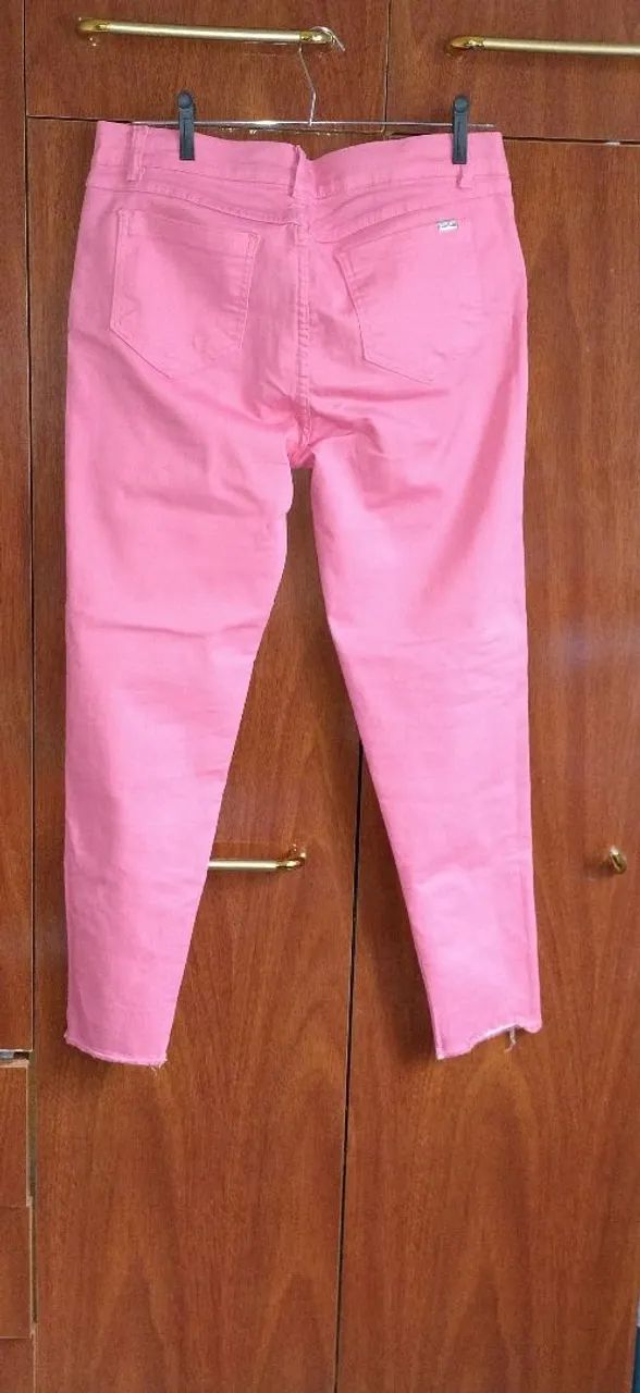 Calça Jeans Marrom com Detalhes - Foto 3