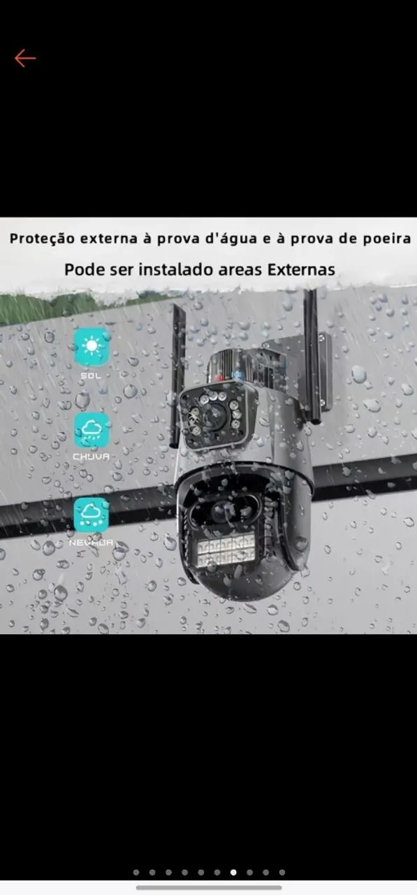 CÂMERA DE SEGURANÇA DUAS LENTES COM SIRENE