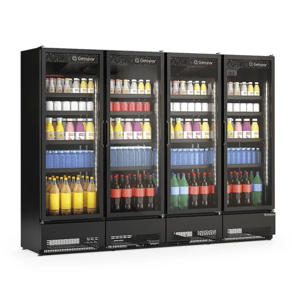 Refrigerador Mondrian Preto 4 Portas - Compacto e Funcional (220V)