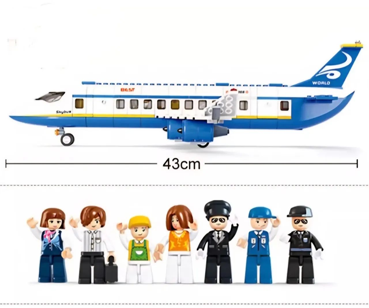 Brinquedo de montar avião 463 peças tipo lego  - Foto 5