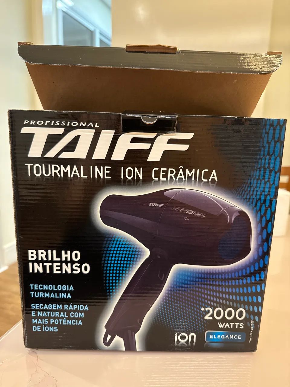 Taiff Tourmaline Ion 2000W - Secagem rápida, brilho intenso - Novo