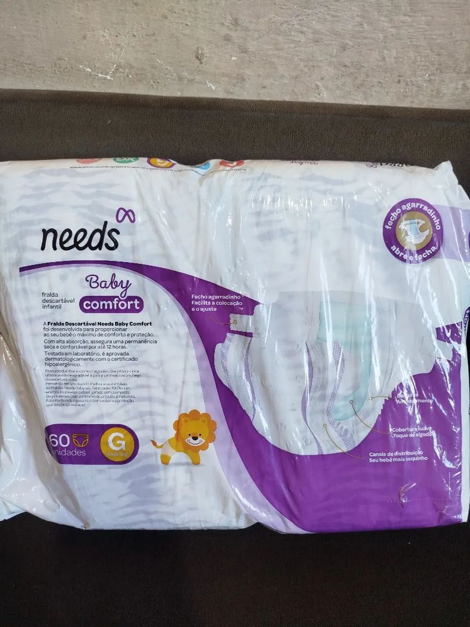 Fraldas descartáveis Needs Baby Comfort - G - 60 unidades - Foto 2