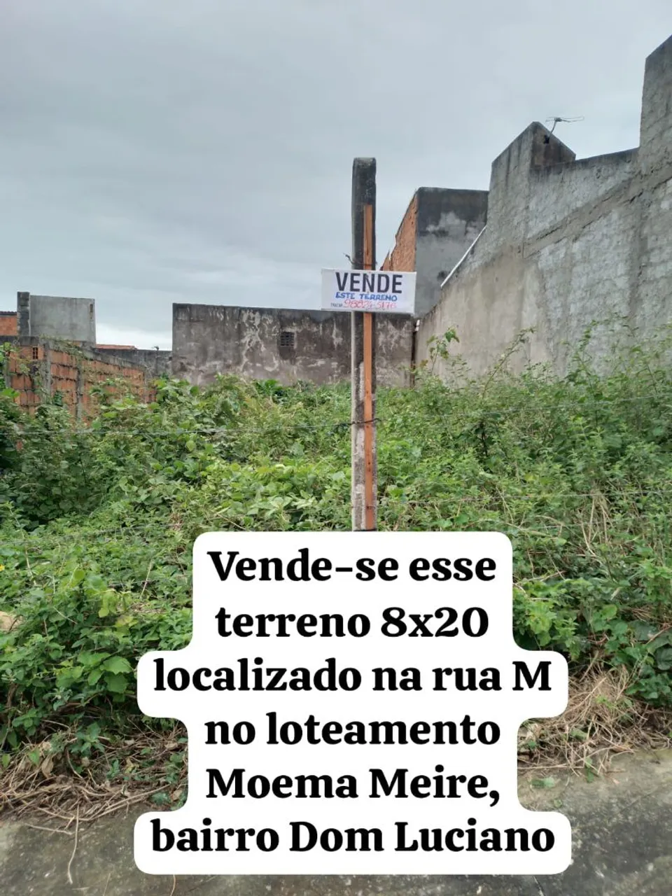 Terreno para venda no precinho, na rua M loteamento Moema Meire, bairro Dom Luciano.