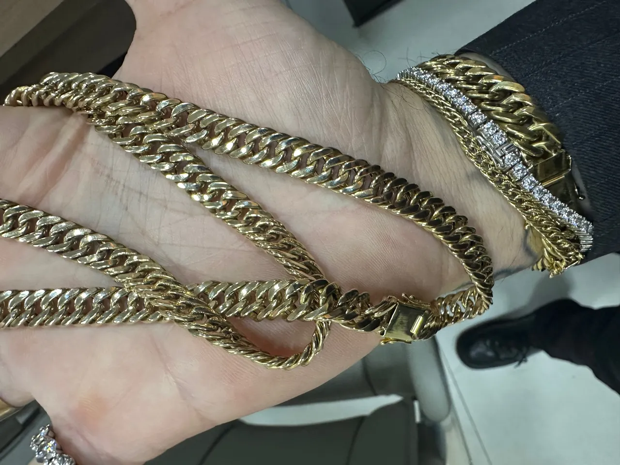Corrente de ouro 18k nova 40,66g certificado garantia eterna Loja física