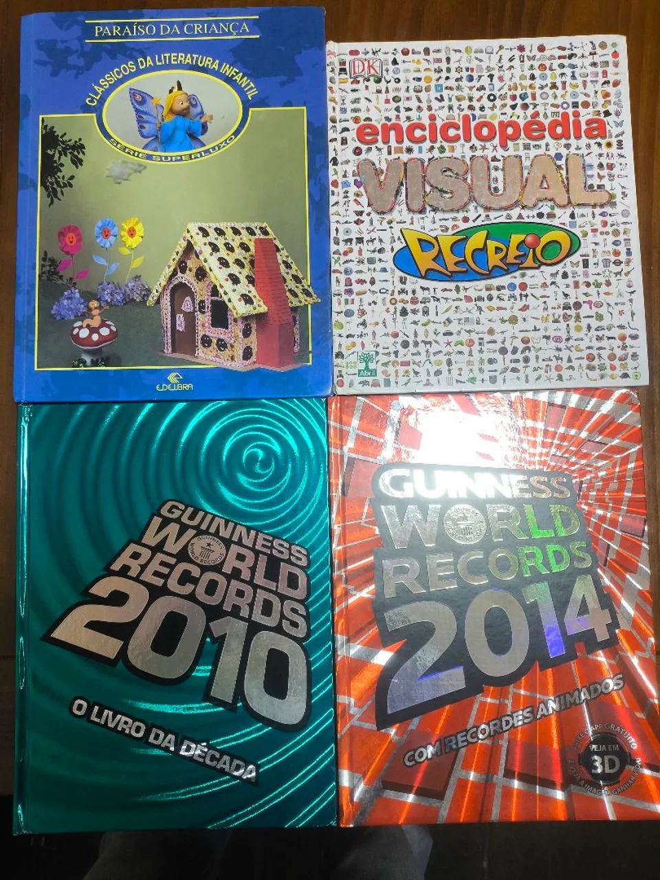 Livros infantis, enciclopédia visual e Guinness World Records