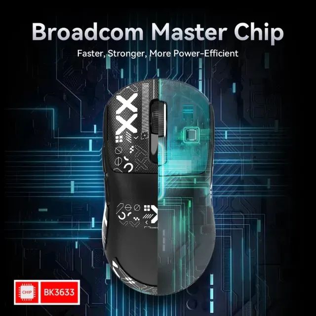 [Novo] Mouse Sem Fio Attack Shark X3 Black Superlight, Tri-Mode, PAW3395, 26000DPI, 49g - Foto 2