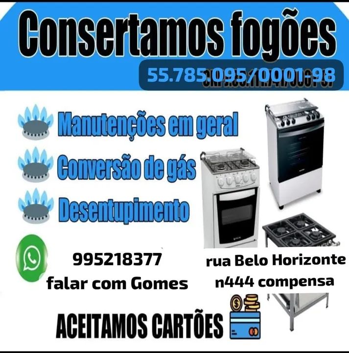 concerto de fogão assistência 