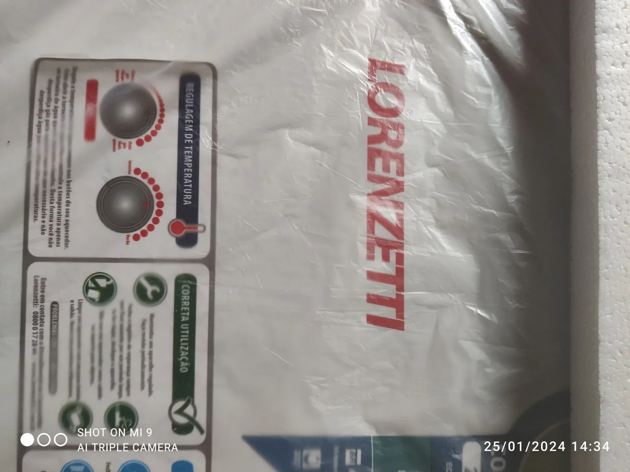 Aquecedor a gás 7,5 litros, novo