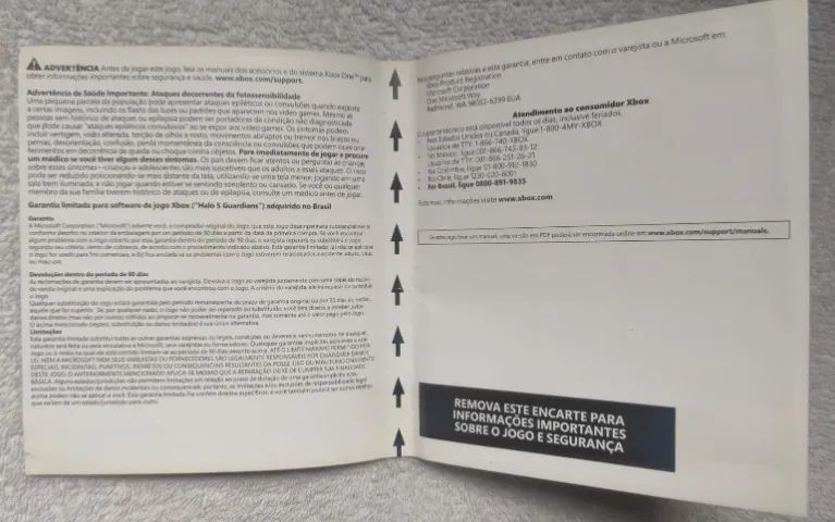Encarte e cartão de propaganda original para caixa do jogo HALO 5 - GUARDIANS - XBOX ONE - Foto 2