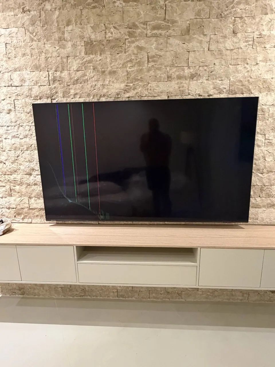 SmartTV 75 Samsung (tela queimada) 