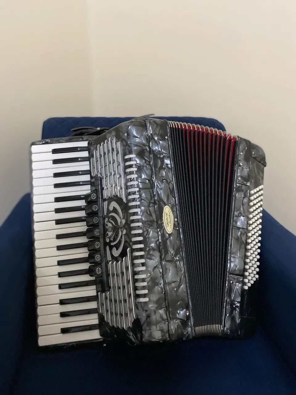 Acordeon/sanfona Groovin Stradella Marmorizado 80 Baixos