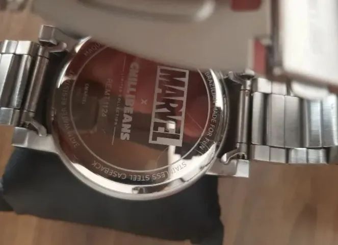 Relógio Chilli Beans Original Marvel Capitão América Prata - Foto 3