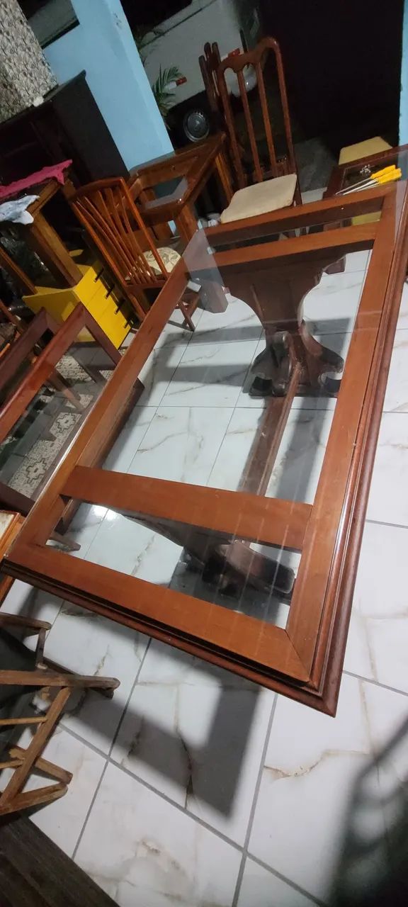 Mesa de madeira maciça 550,00 SÓ A MESA  - Foto 2