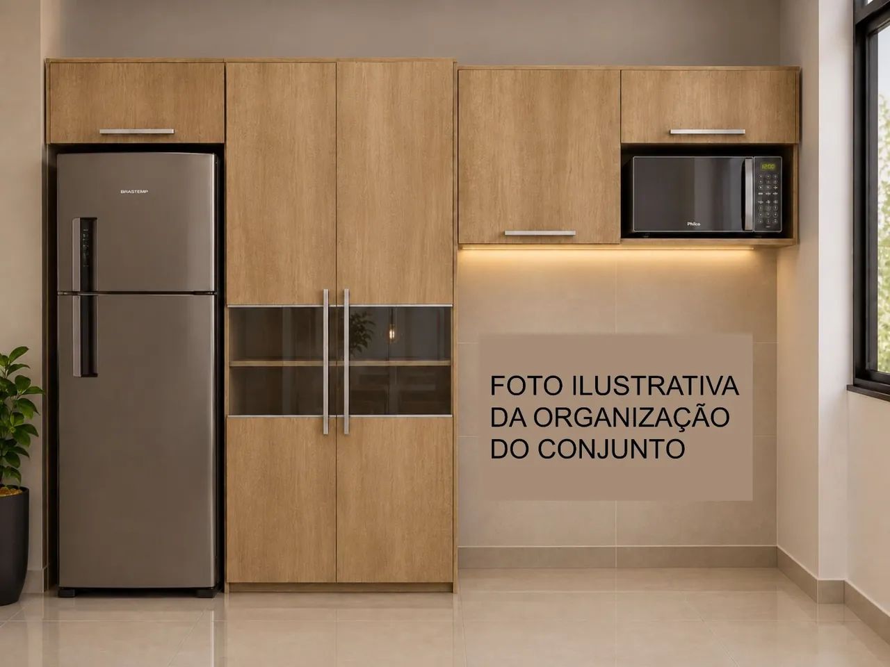 Conjunto 3 armários de cozinha