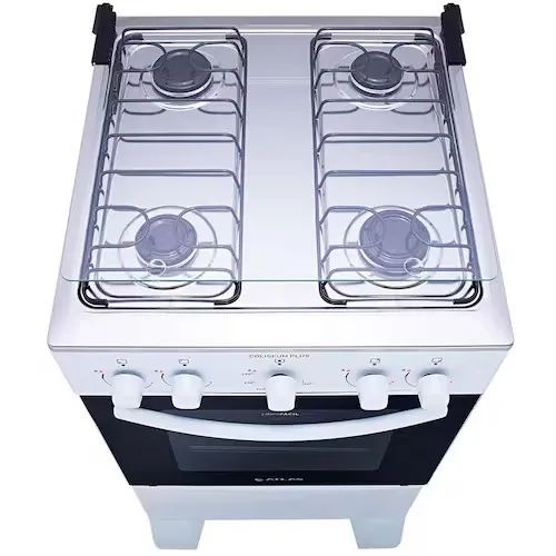 Fogão Atlas Coliseum Plus 4 Bocas Acendimento Manual Mesa de Inox Novo - Foto 2