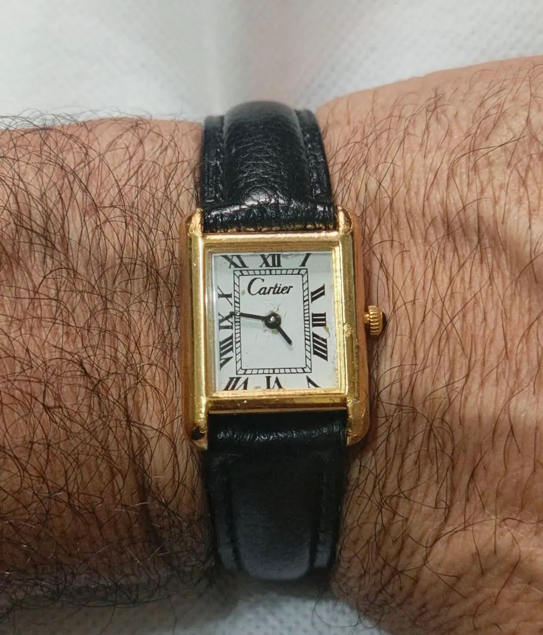 Relógio Cartier antigo a corda manual funcionando perfeitamente 