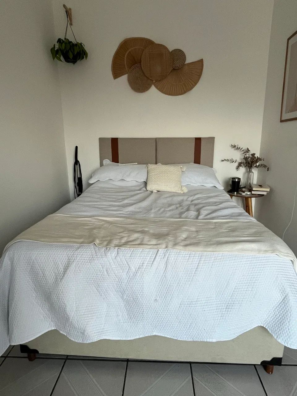 Cama box casal com baú + cabeceira 