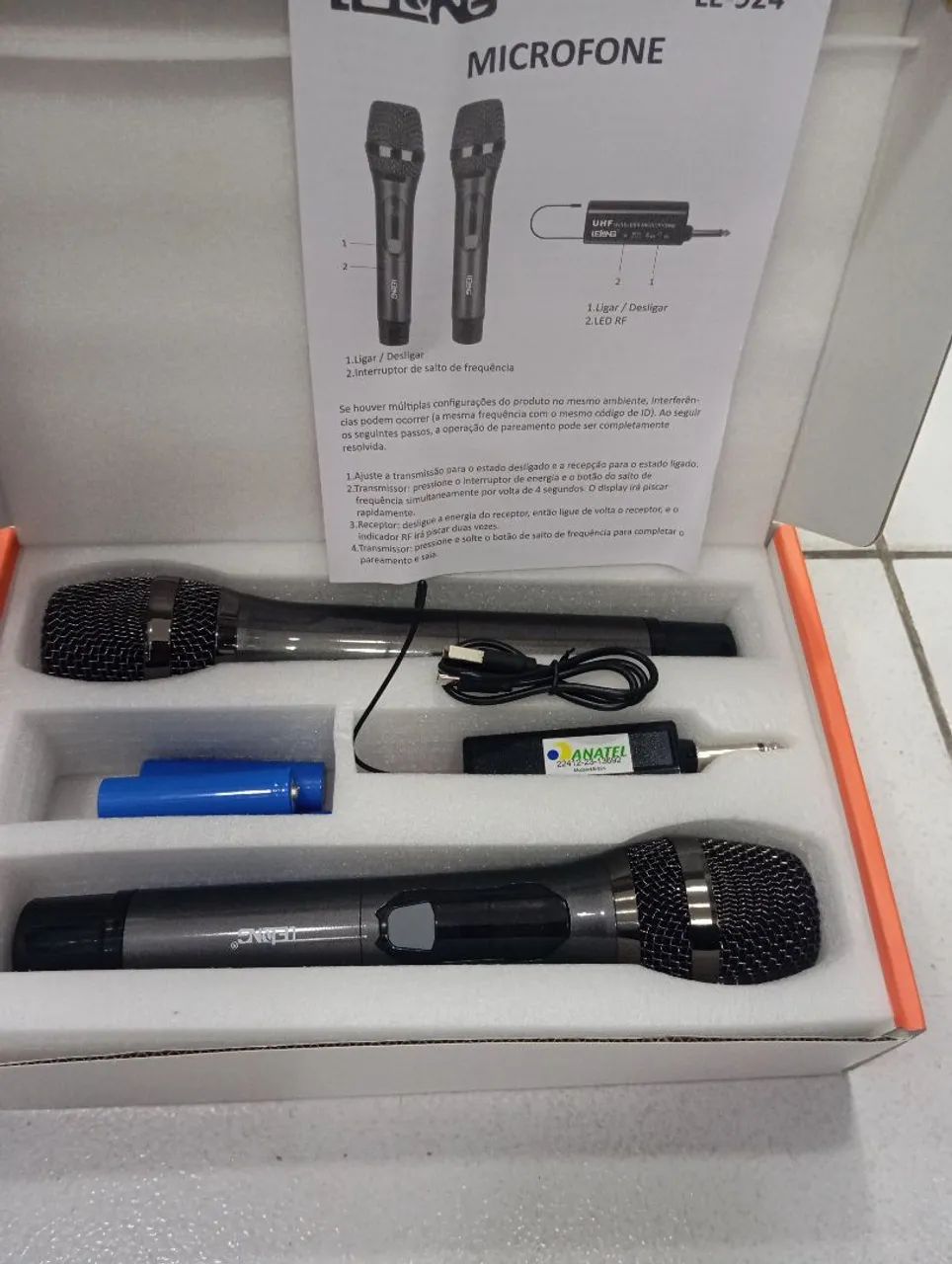 Kit 2 microfone sem fio  - Foto 4
