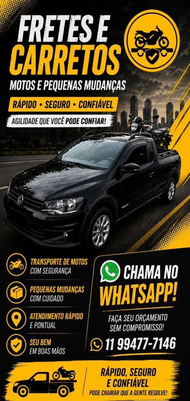 FRETES, CARRETOS E TRANSPORTE DE MOTOS