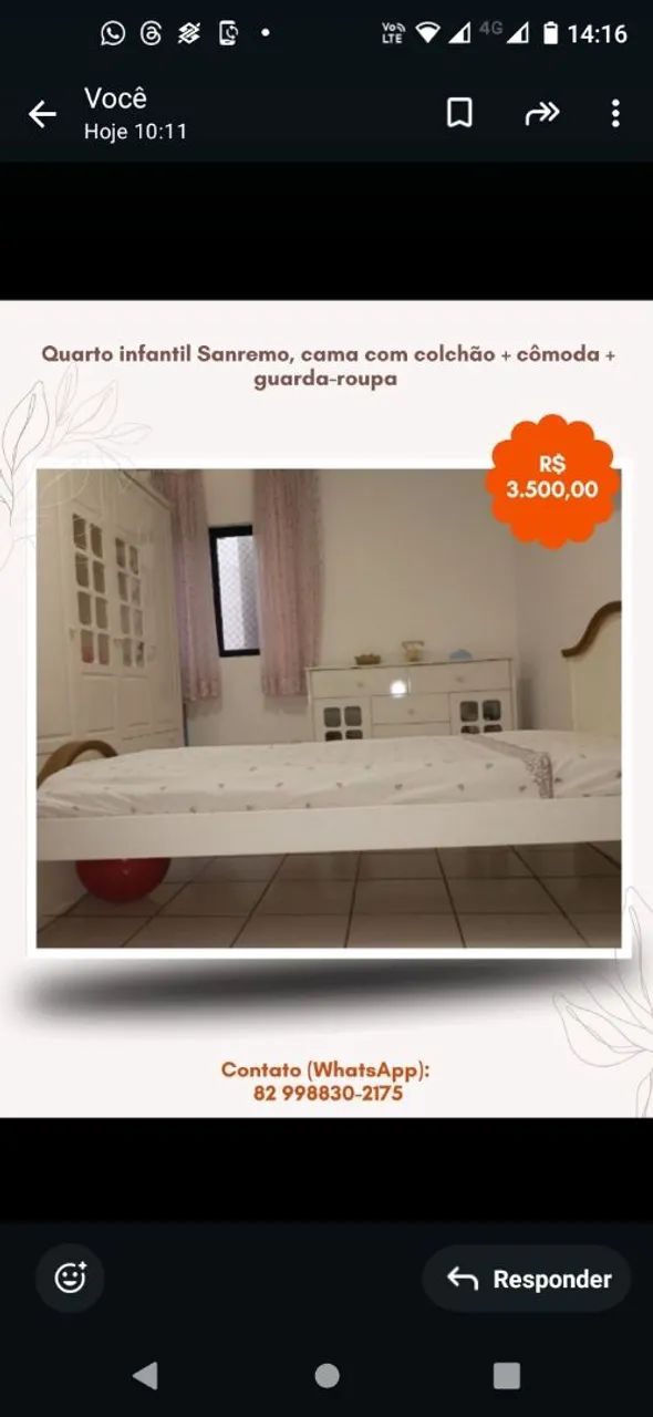 Vendo quarto de criança completa e outros utensílios do lar