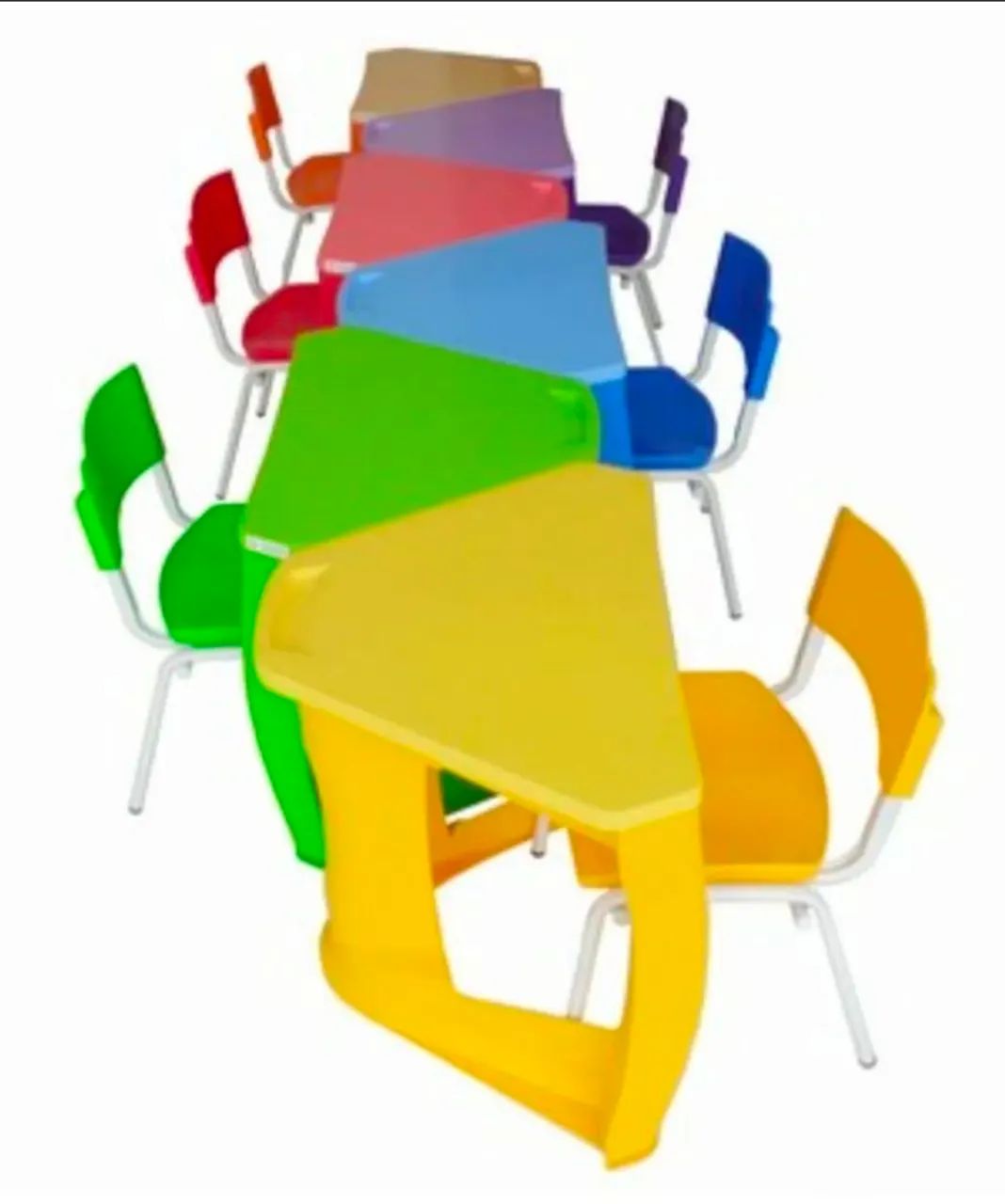CONJUNTO ESCOLAR HEXAGONAL INFANTIL PLAXMETAL - Foto 3