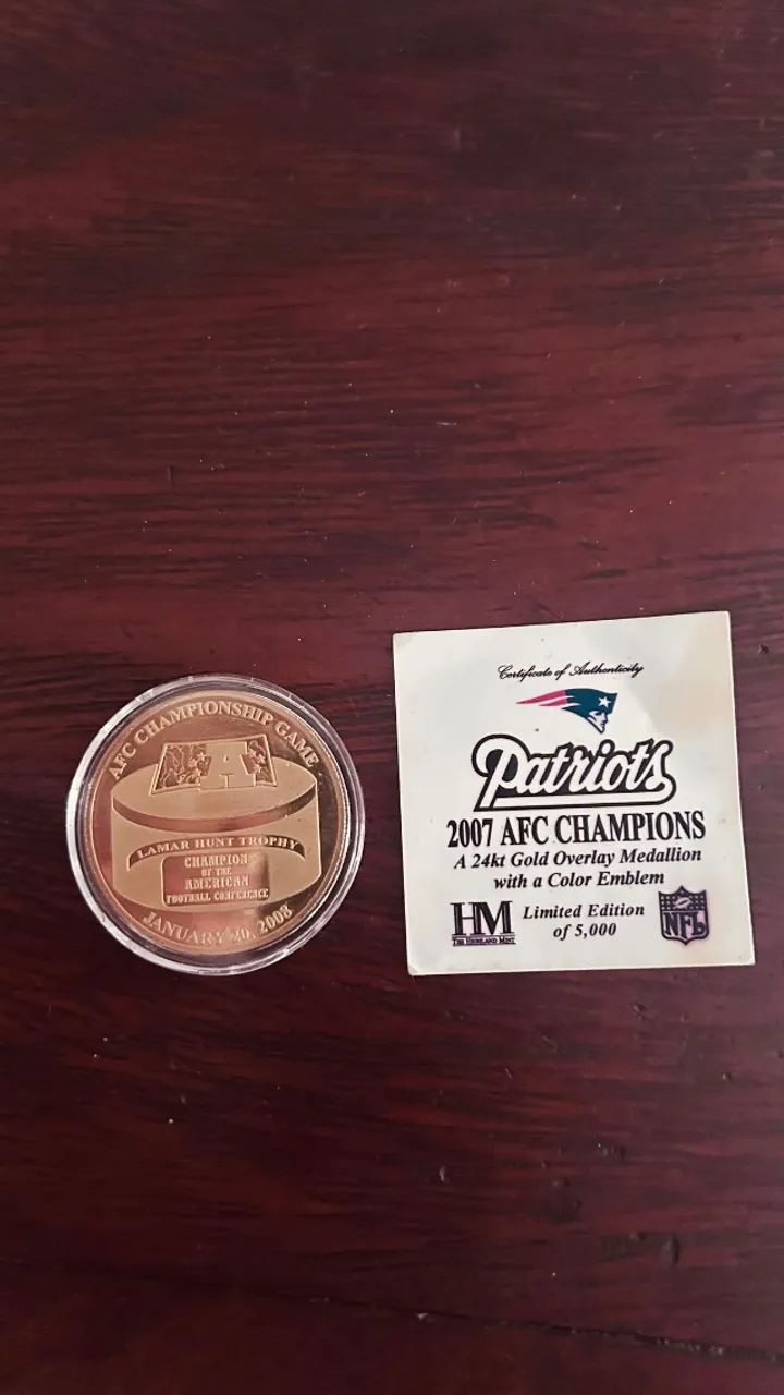 moeda comemorativa do PATRIOTS - Foto 2