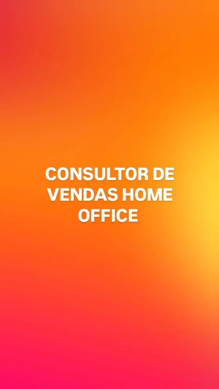 CONSULTOR DE VENDAS HOME OFFICE 