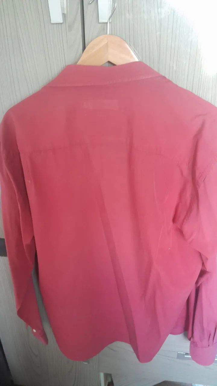 Camisa social vermelha  - Foto 3