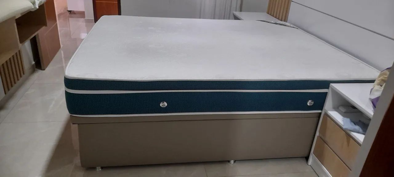 Cama box baú com colchão tamanho quin - Foto 2