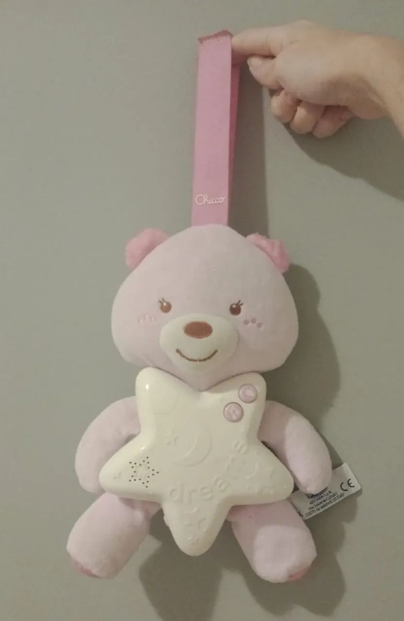 ursinho chicco móbile com som e luz
