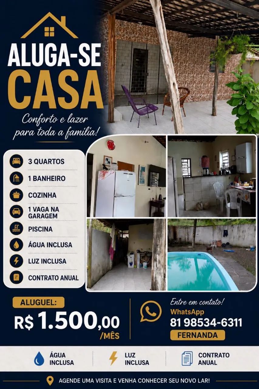  Aluga - se Casa em curado 