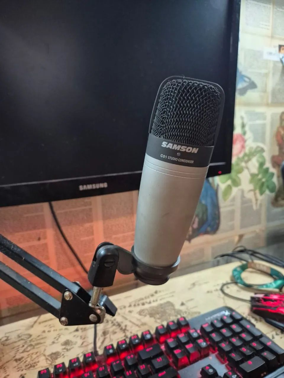Microfone Condensador Samson C01 Studio Condenser + Kit Completo