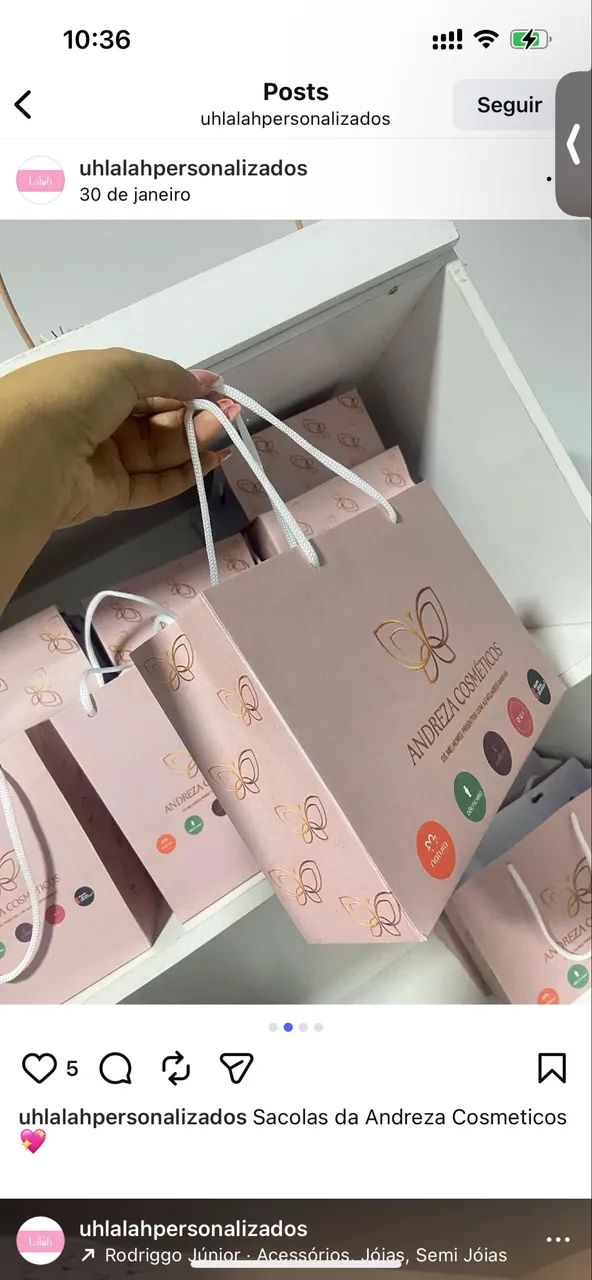 Sacolinhas Personalizadas para a sua loja - Foto 4