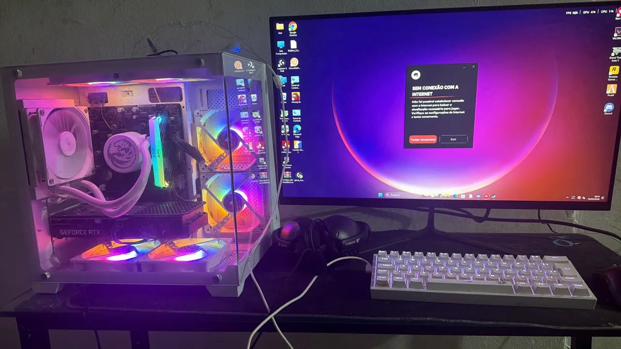 Pc gamer com monitor e periféricos  - Foto 2