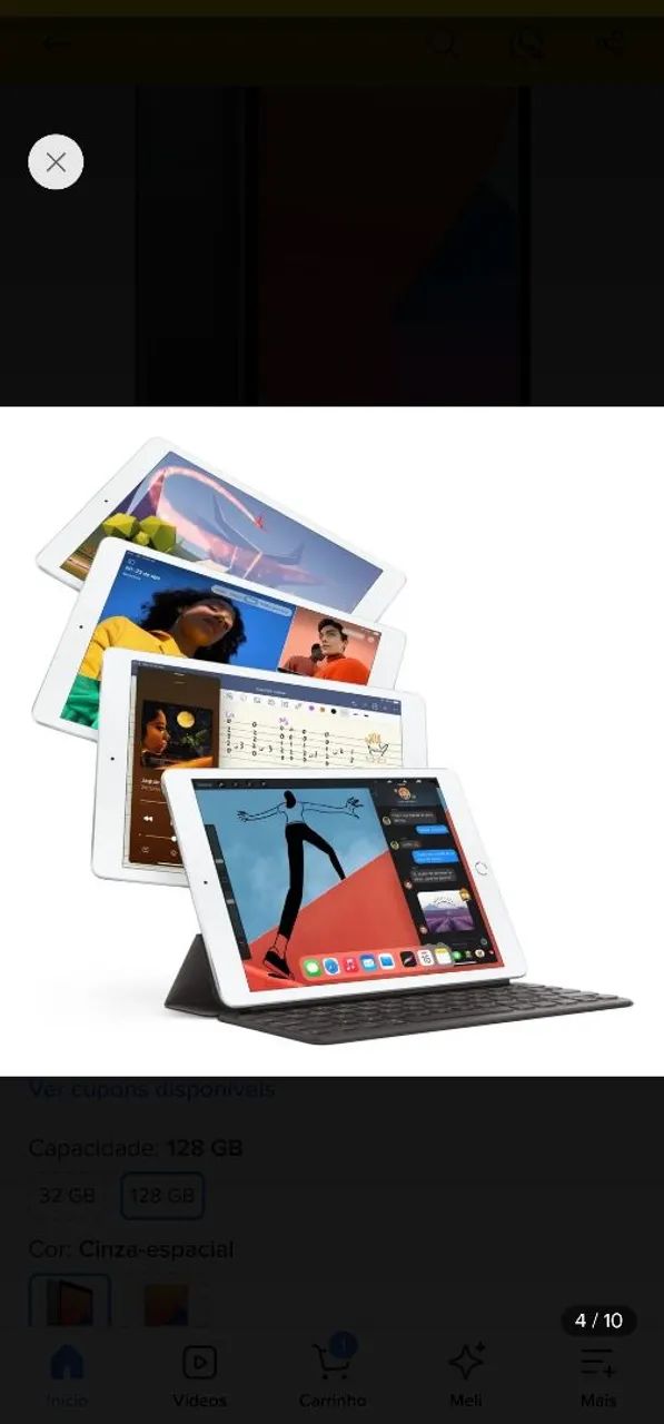 Apple iPad de 10.2" WI-FI 32GB Cinza-espacial (8ª geração)  - Foto 4