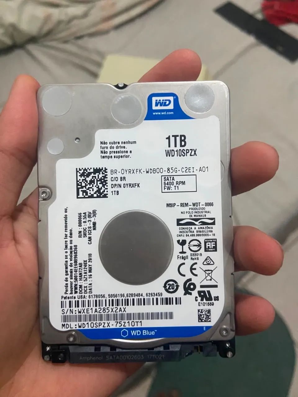 Hd de 1 TB 100% saudável 