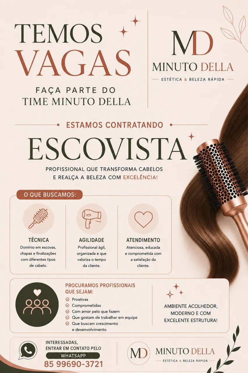 VAGA PARA ESCOVISTA