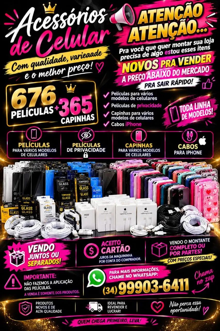 Películas capinhas cabos de iPhone 