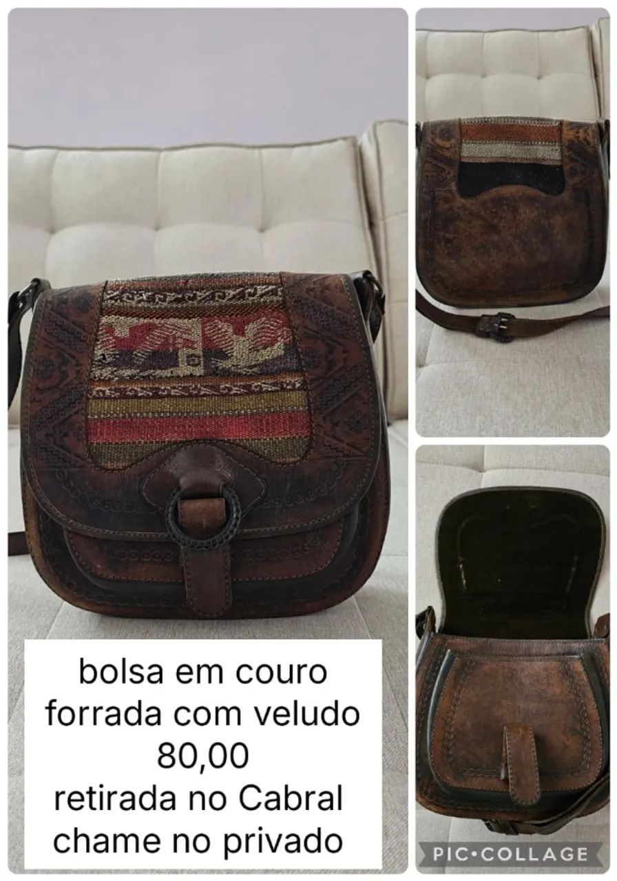 bolsa em couro