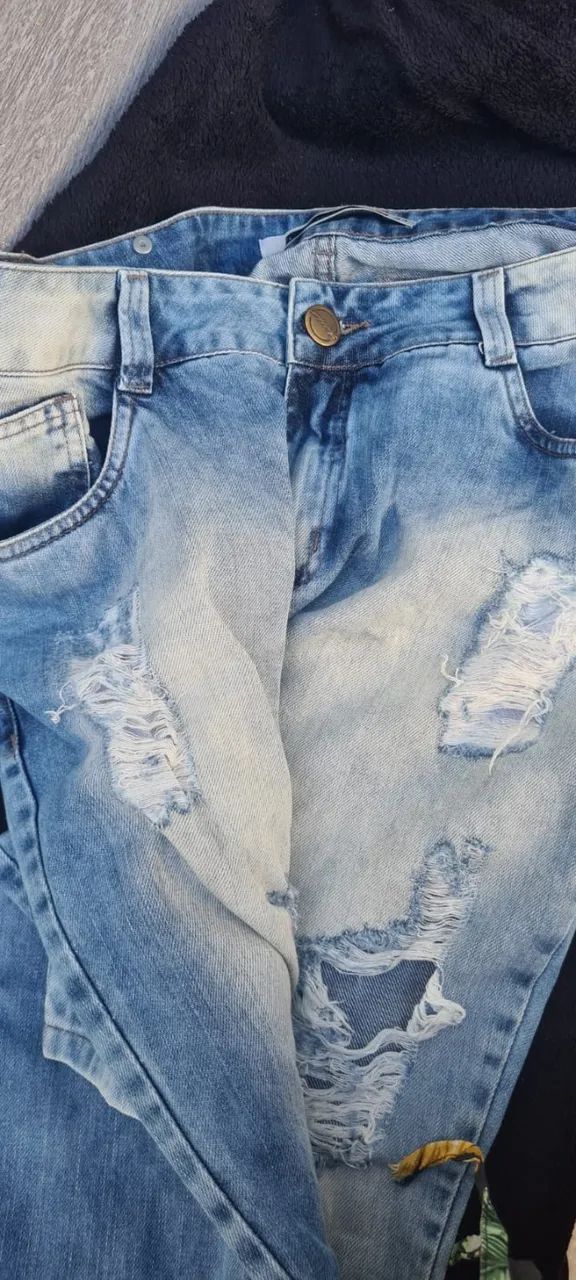 ? CALÇAS JEANS FEMININAS TAM. 44  - LINDAS E COM PREÇO IMPERDÍVEL! ? - Foto 2