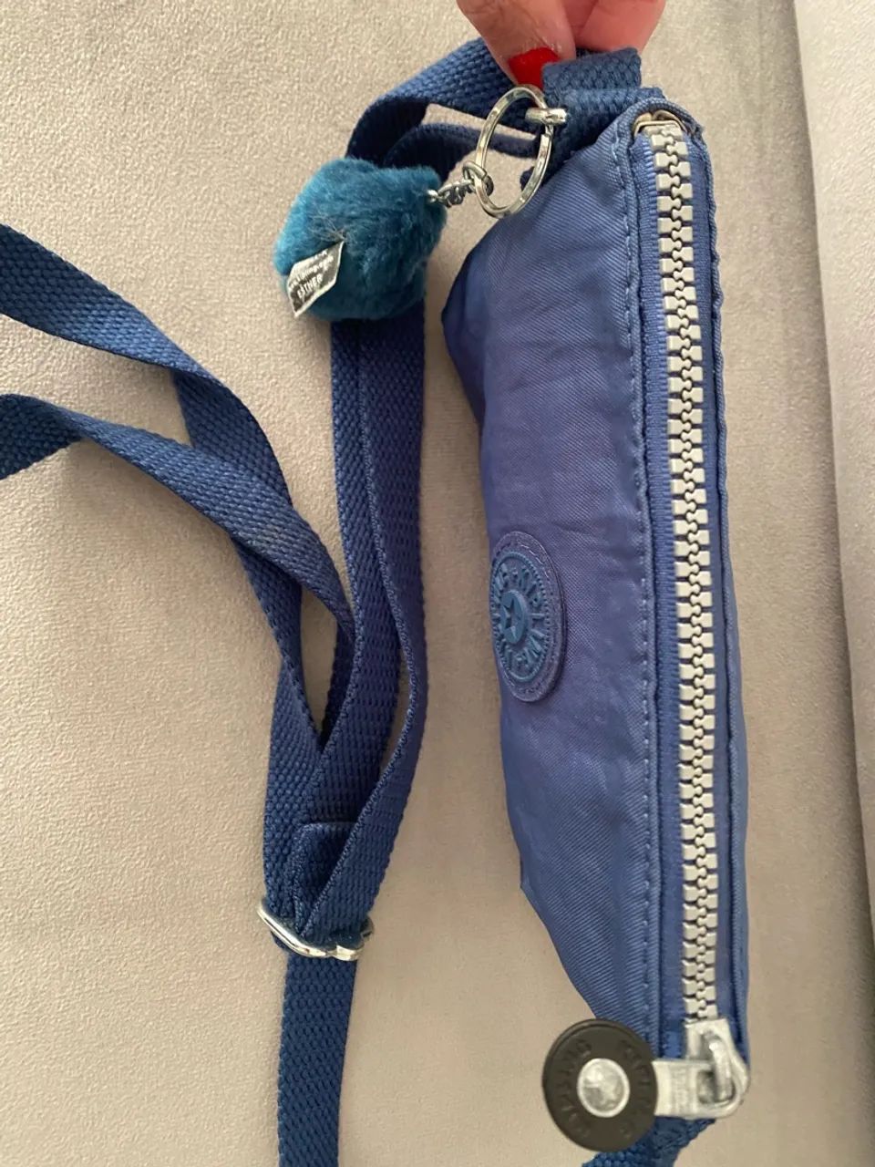 Bolsinha kipling original azul  - Foto 4