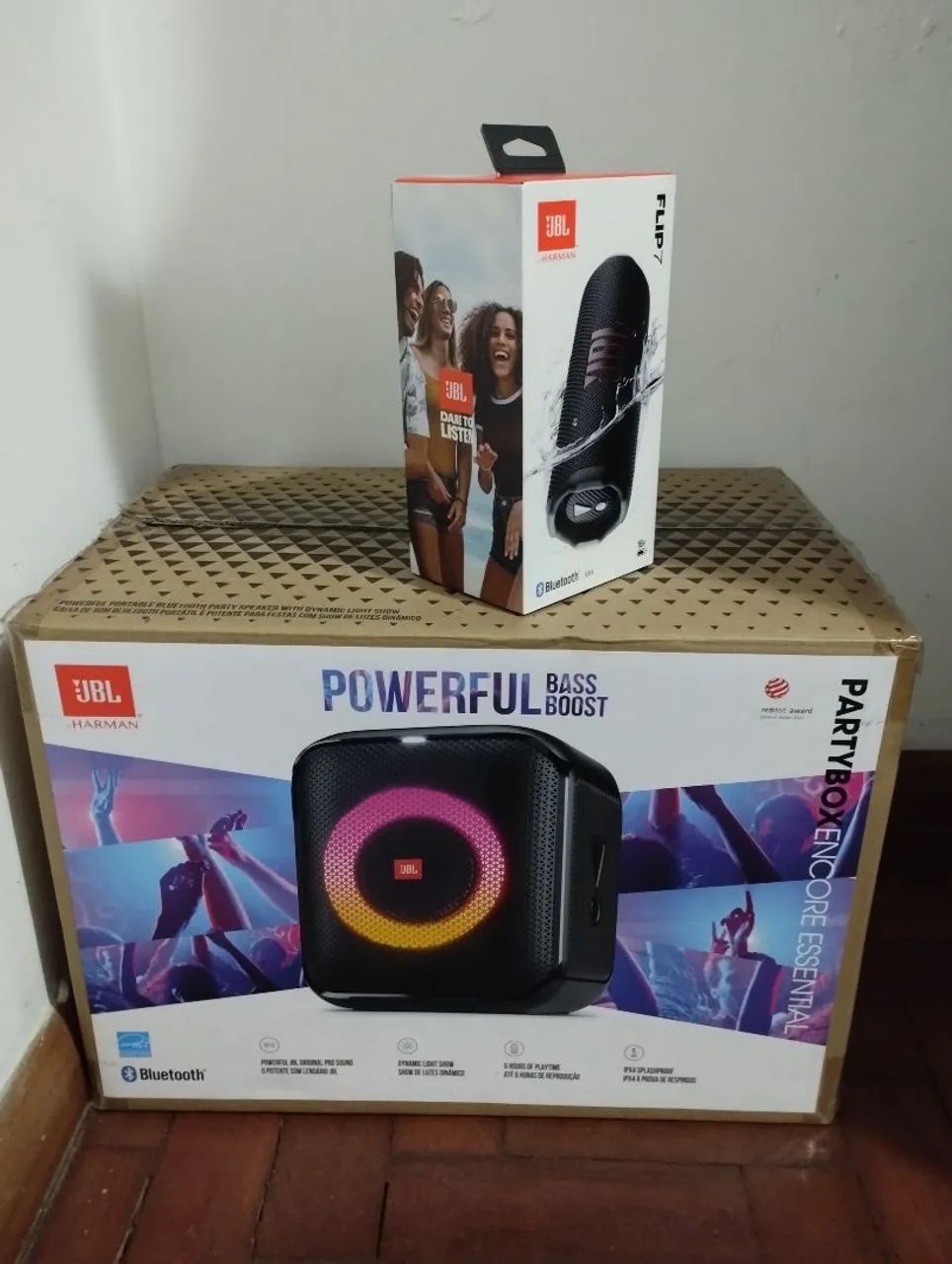 Caixas de Som Bluetooth JBL Encore e Flip 7451035607094405121